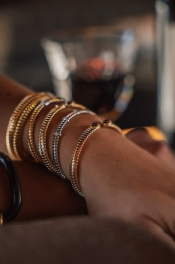 Tubogas Row Diamond Bracelet