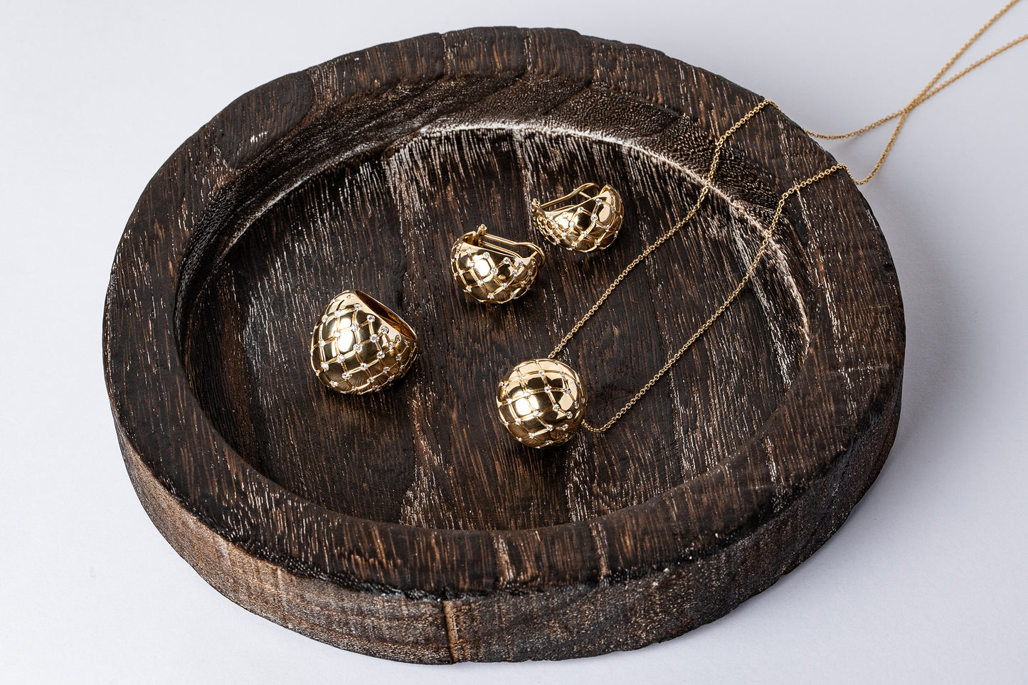 Basketweave Dome Earrings