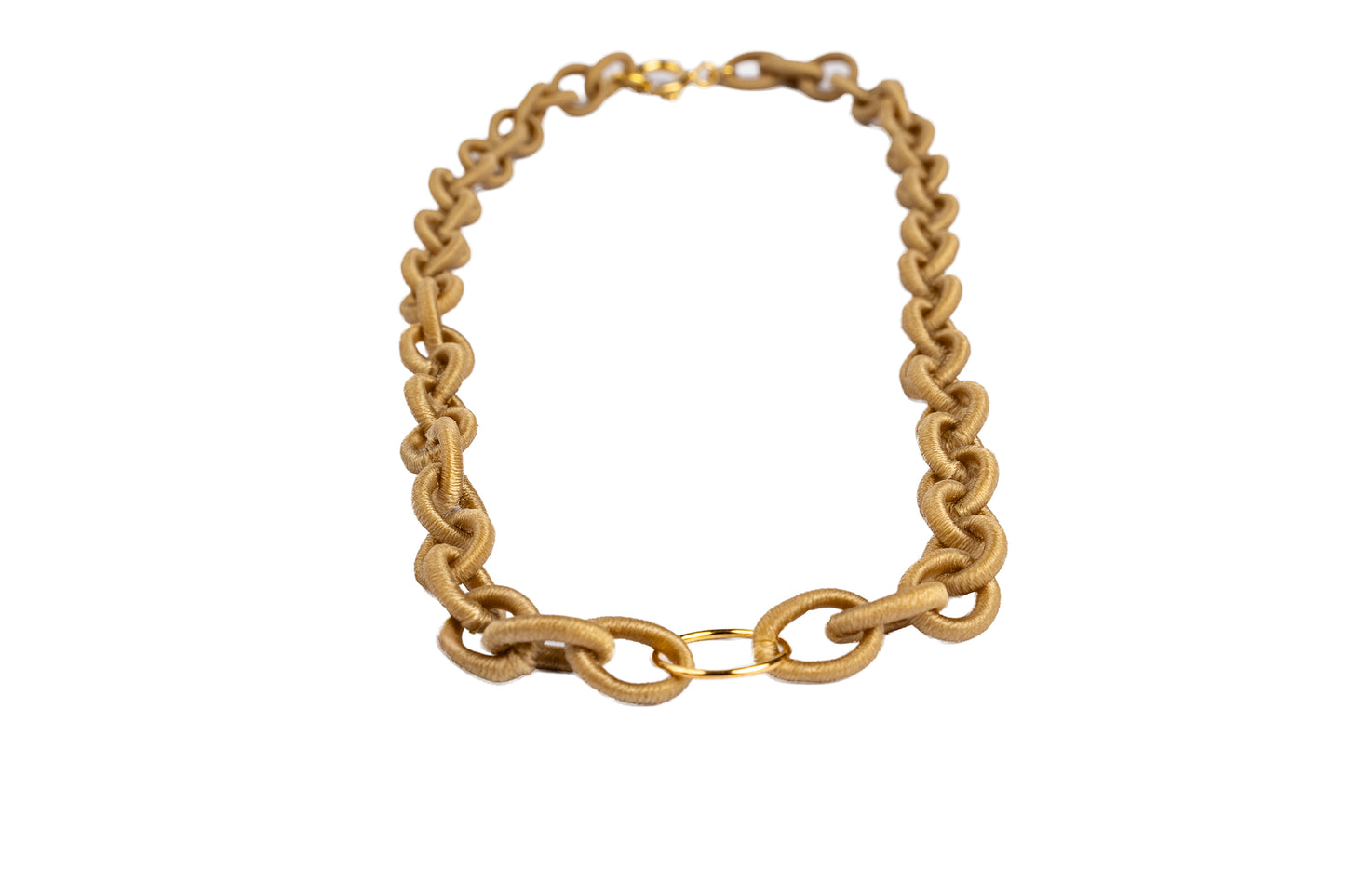 Cotton Chains with 18k Gold Clasp, 16"