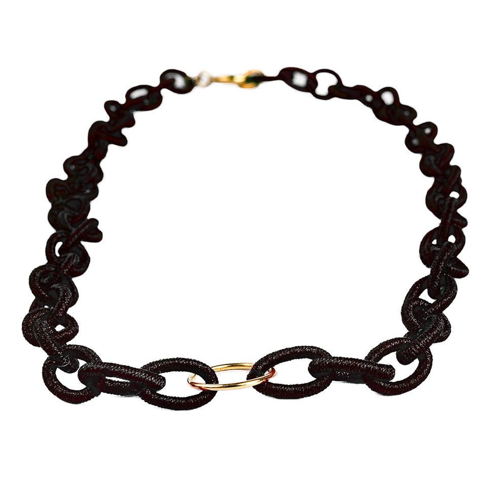 Cotton Chains with 18k Gold Clasp, 16"