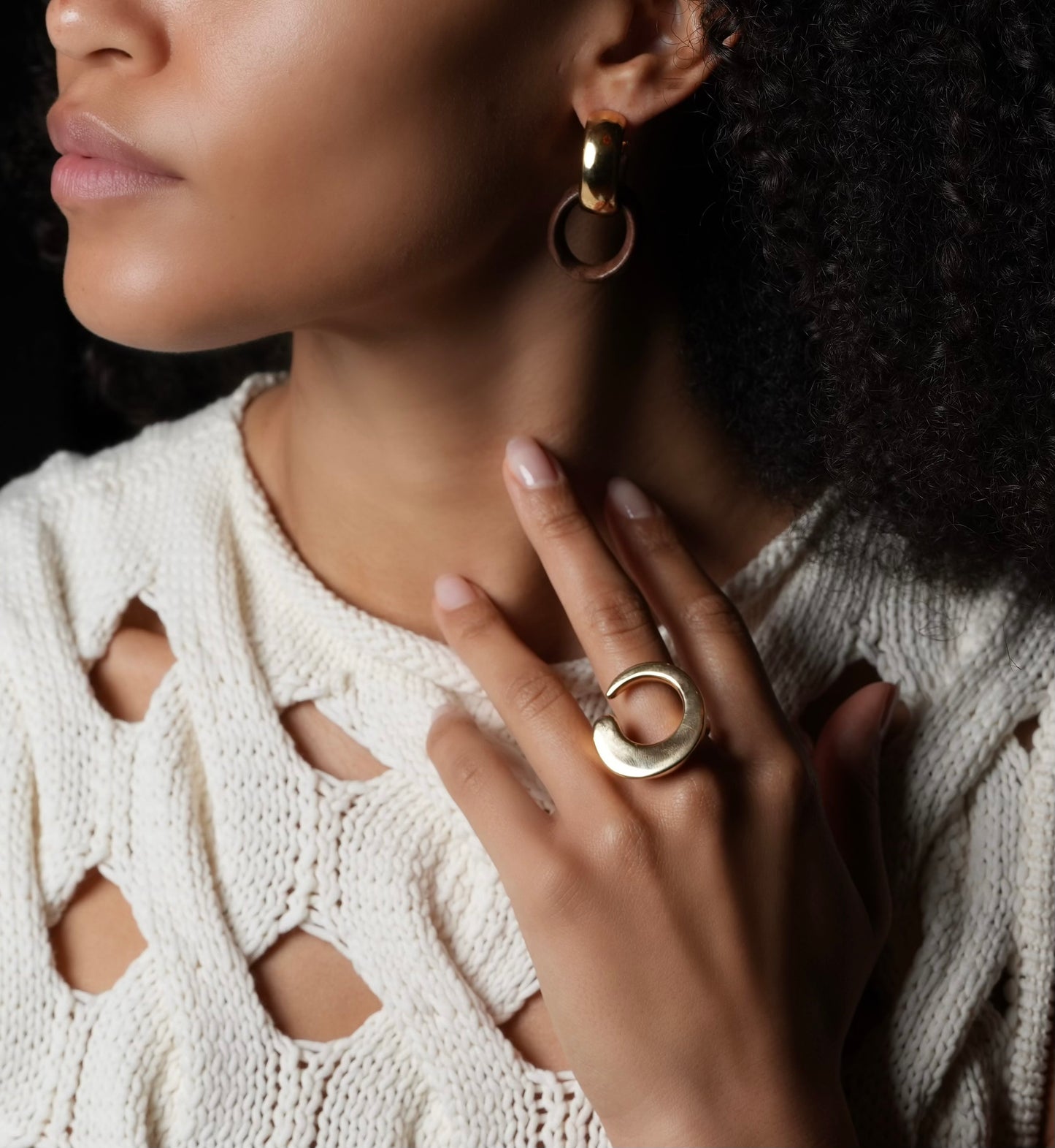 Rosewood Hoop Earrings