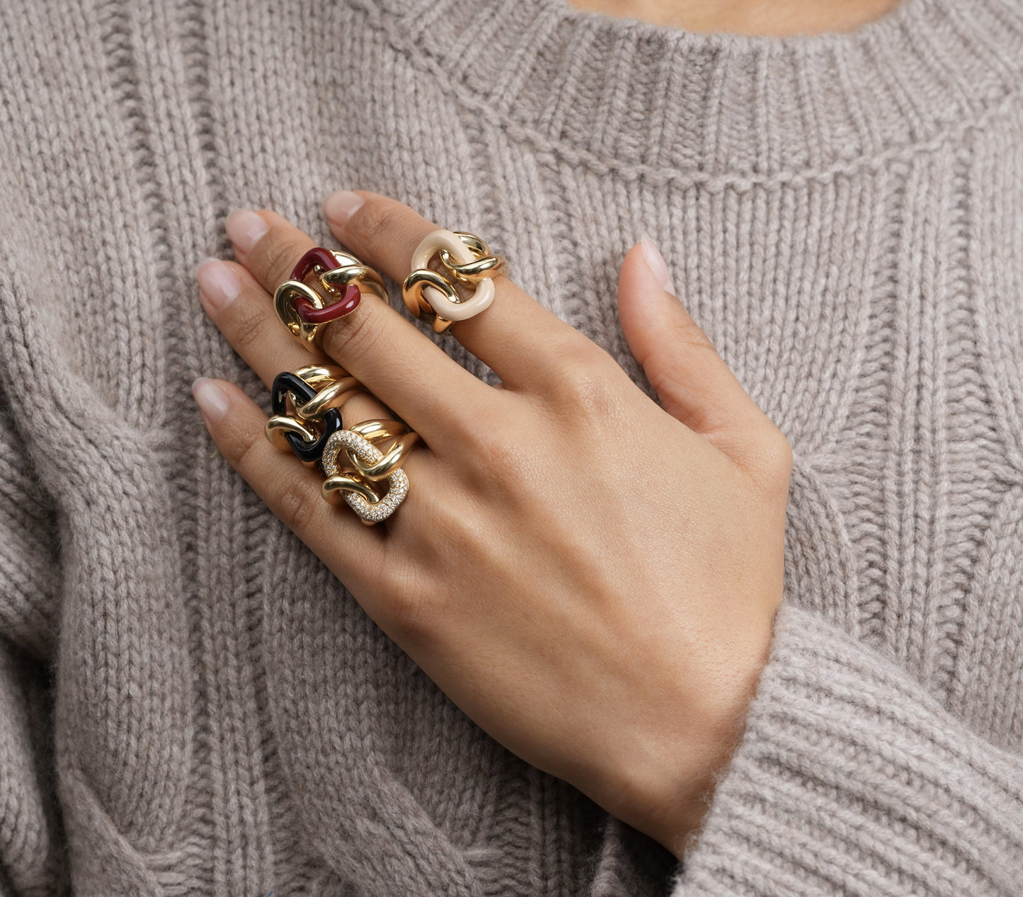 Enamel Buckle Ring