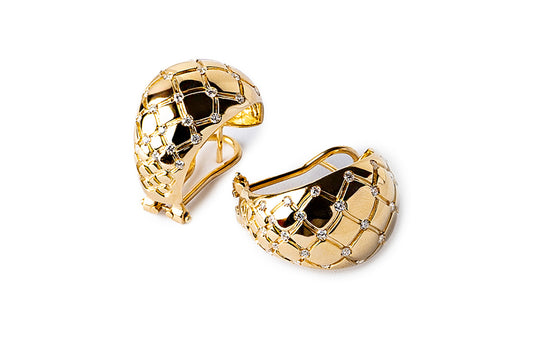 Basketweave Dome Earrings