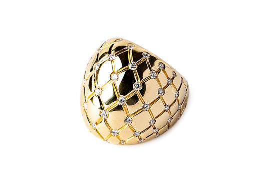 Basketweave Dome Ring