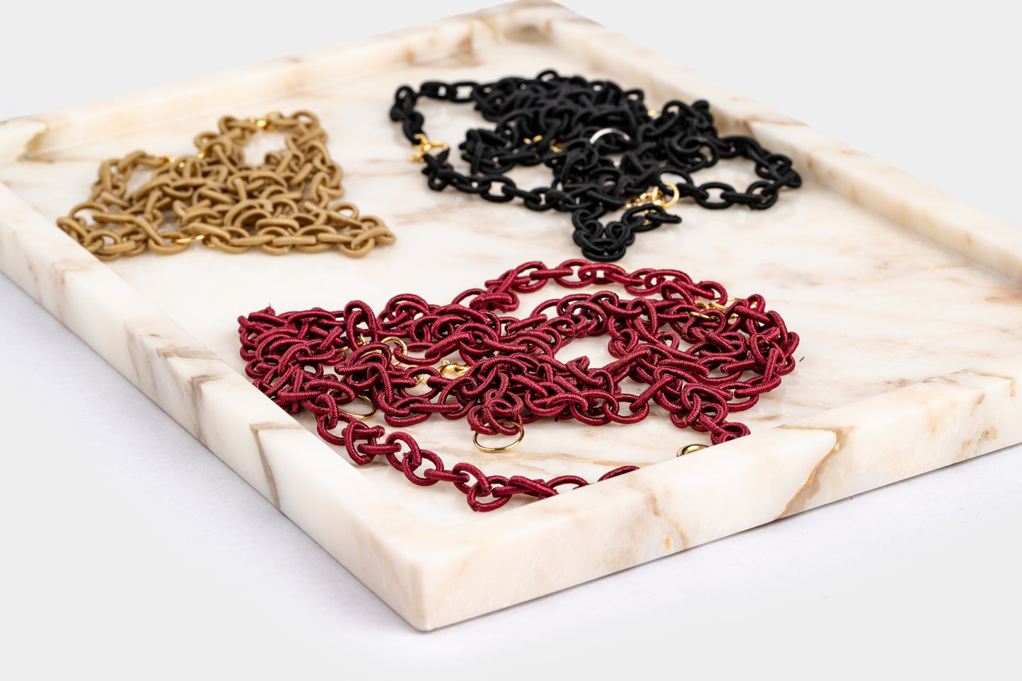 Cotton Chains with 18k Gold Clasp, 16"