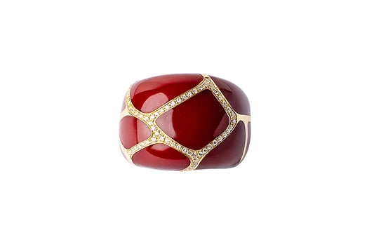 Enamel Giraffe Ring