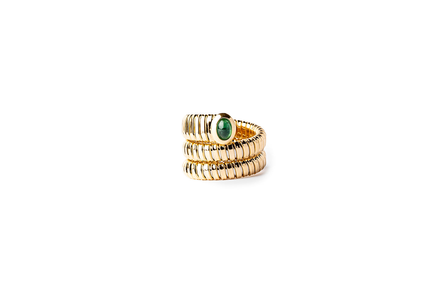 Tubogas Wrap Ring with Precious Gemstones