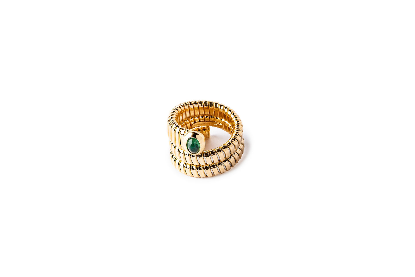 Tubogas Wrap Ring with Precious Gemstones