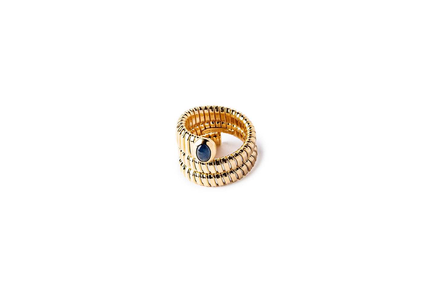 Tubogas Wrap Ring with Precious Gemstones