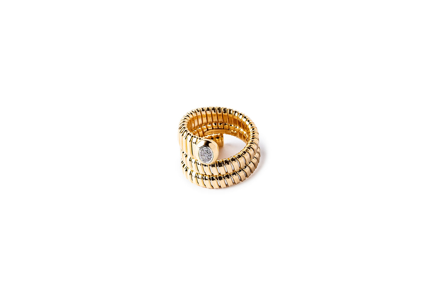 Tubogas Wrap Ring with Precious Gemstones