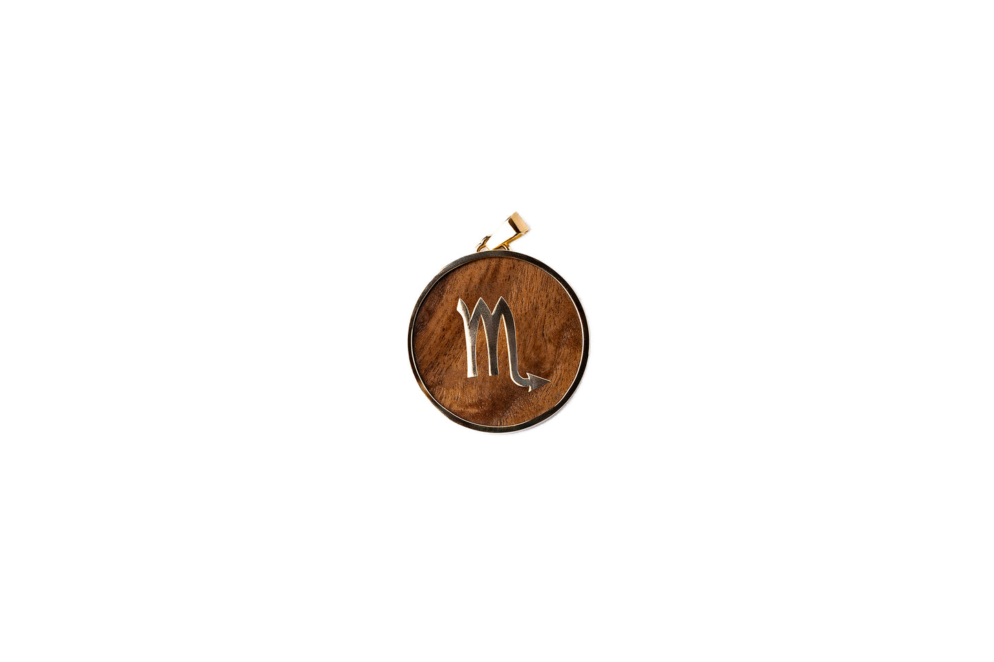 Large Rosewood Horoscope Pendants
