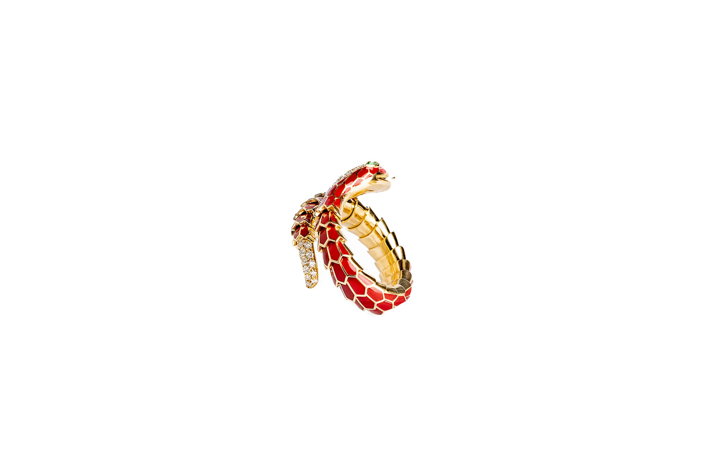Serpent Enamel Ring