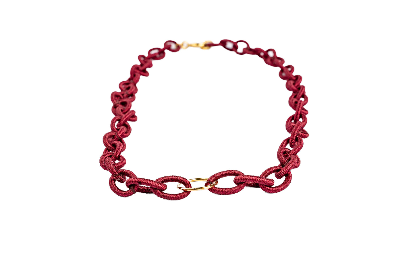 Cotton Chains with 18k Gold Clasp, 16"