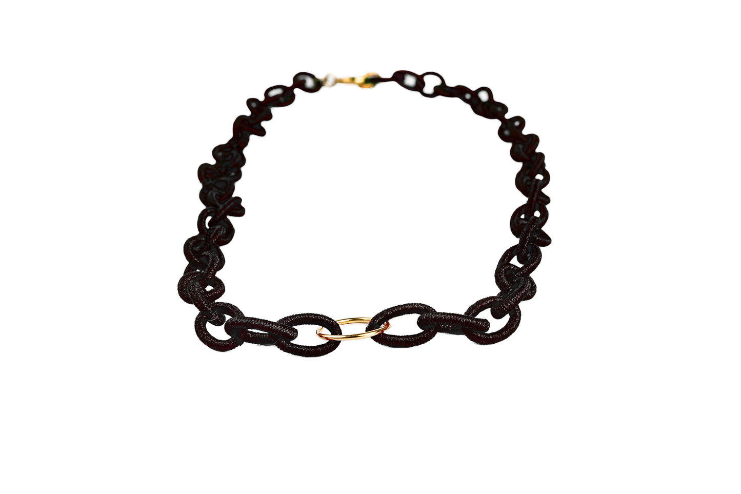 Cotton Chains with 18k Gold Clasp, 16"