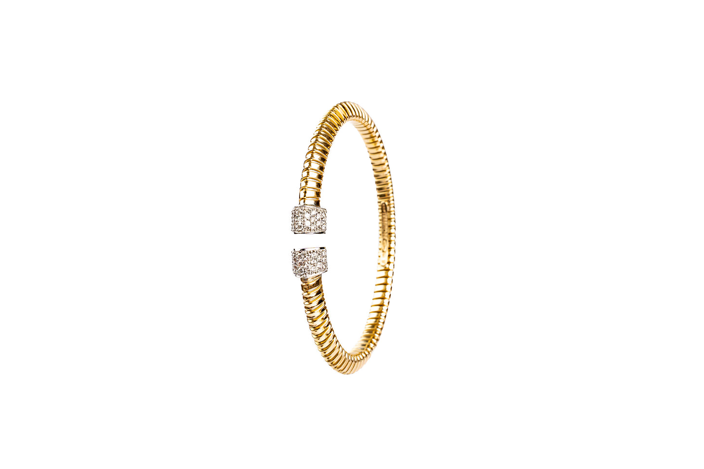 Tubogas Cube Pave Stack Bracelet