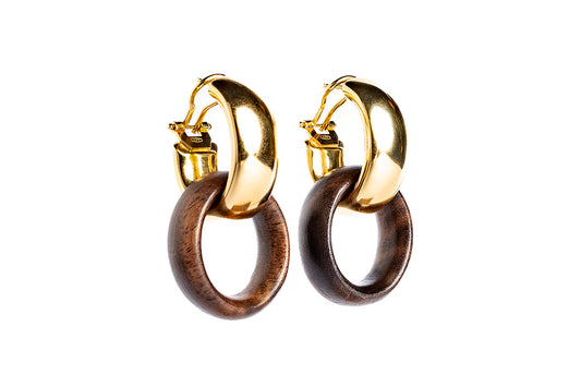 Rosewood Hoop Earrings