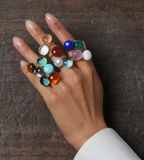 Round Cabochon Stacking Rings