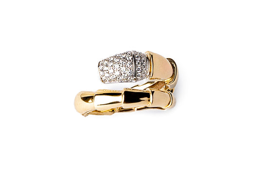 Serpent Diamond Bypass Ring