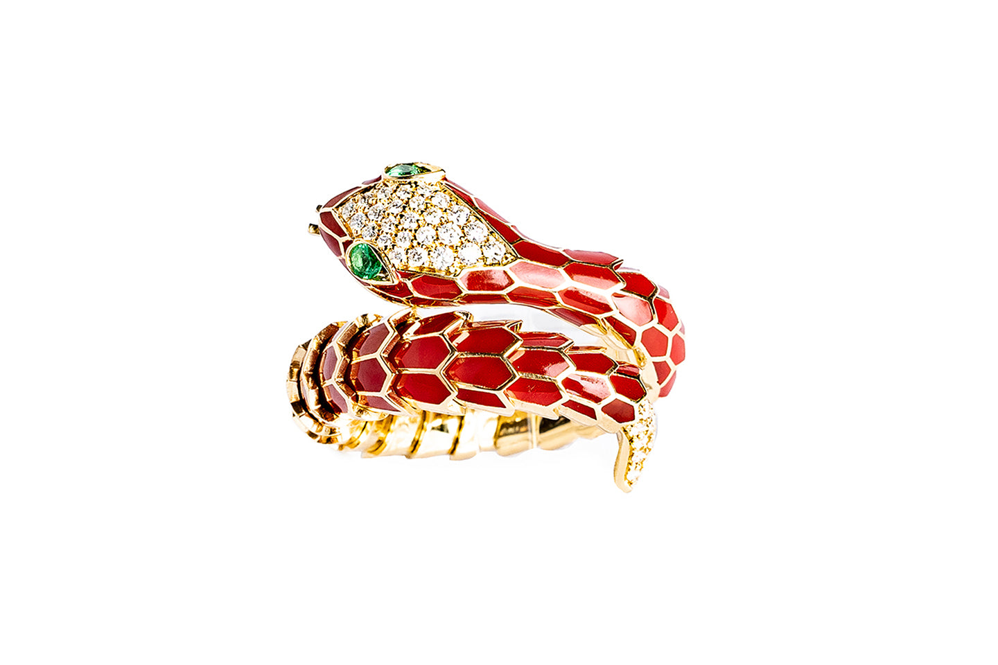 Serpent Enamel Ring