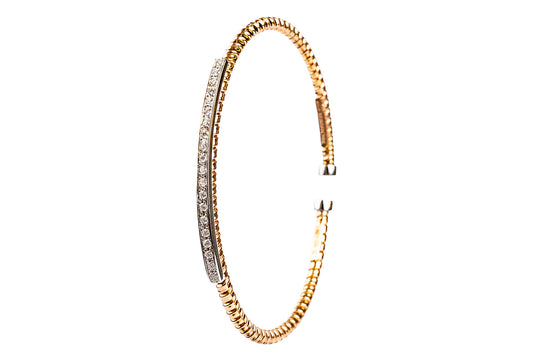 Tubogas Row Diamond Bracelet