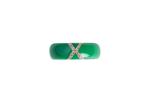 X Enamel Stacking Rings